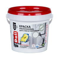 Краска акриловая "DALI PROFESSIONAL" 3 (матовая) для стен и потолков  база с  0,9 л (1/6) "Рогнеда"
