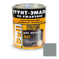 Грунт- эмаль по ржавчине "DALI"  3 в 1 серебристый алюминий (RAL 9006)  2 л (1/3) "Рогнеда"
