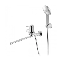 Купить Смеситель для ванн "MINIMA"  LM3851C  длинный плоский излив (1/8) "LEMARK"