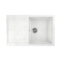 Купить Мойка для кухни врезная искусств. камень GRS-25-331 с крылом 780*500 мм белая (1) "GREENSTONE"