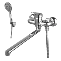 Купить Смеситель для ванн "LUNA"  LM4117C  длинный плоский излив (1/8) "LEMARK"