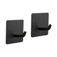 Купить Крючки самокл. "Квадрат" набор 2 шт. металл., черный (1/12/48) "Рыжий кот"