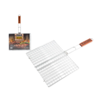 Купить Решетка-гриль 31*24*1,5 см, хром, дерев. ручка (1/24) "ECOS" 22012D