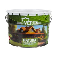 Пропитка декоративная "NATURA" красное дерево 9 л (1) "VERES"