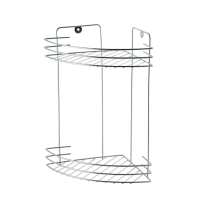 Купить Полка для ванной угловая 2-х ярусная 19*19*30 см, хром. (1/12) "DEL MARE" SWR-65-02