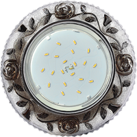 Купить Светильник встроенный Ecola GX53-H4 LD7071 Розы Черный/хром 35х125 