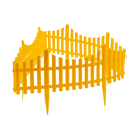 Купить Забор декоративный "Гибкий" пласт. 0,24*3 м 5 секций (желтый) (1/5) "PALISAD"