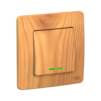 Купить Переключатель "BLANCA" 1 кл. с индикатором 10а, ясень (1/10/20) "SCHNEIDER"