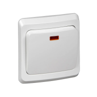 Купить Выключатель "Этюд" 1 кл. с индикатором 10а, белый (1/20/120) "SCHNEIDER"