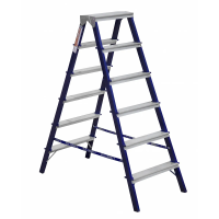 Купить Стремянка двухсторонняя стальная  6 ступеней (1) "Алюмет"