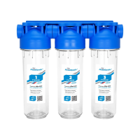 Купить Система очистки воды стандарт "SLIM LINE" 3 ступени абф-3 3/4" (1/3) "Аквабрайт"