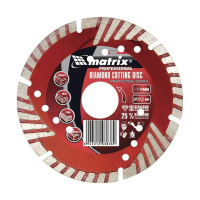Купить Круг отрезной алмазный сегмент. "PROFESSIONAL" 115 х 22,2 мм (сух. резка,защита) (1/10/100) "MATRIX"
