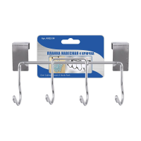Купить Планка навесная 4 крючка, хром. (1/6/72) "Мультидом" AN52-94