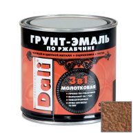 Грунт- эмаль по ржавчине "DALI" 3 в 1 молотковая бронзовая  0,75 л (1/6) "Рогнеда"