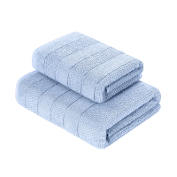 Купить Полотенца "VEROSSA" MILANO набор 2 шт. 50*90 + 70*140 см (голубой)