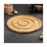 Купить Менажница 3 секции "Гипноз" D 25 см бамбук (1/36) "Доляна" 5075728