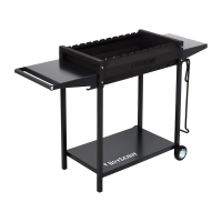 Купить Мангал на колесах с 2-мя столиками (дровница, кочерга) 1220*490*800 мм (1) "BOYSCOUT" 61617