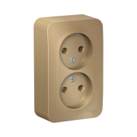 Купить Розетка открыт. уст. "BLANCA" 2-х местн. 16а, титан (1/10/20) "SCHNEIDER"