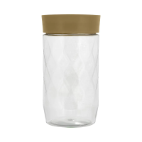 Купить Банка для сыпучих продуктов "STOCKHOLM" 1 л с крышкой (шокол. мокко) (1/12) "PLAST TEAM" PT170210015