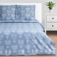 Купить Постельное белье "Этель" тюльпаны 1,5 сп. (поплин) (1) 7534035