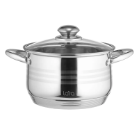 Купить Кастрюля нержав. "SONATA" 4,9 л стекл. крышка, 22*13 см (1/6) "LARA" LR02-584