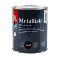 Краска по ржавчине  3 в 1 "METALLISTA"  черная  0,8 л (1/6) "Тиккурила"