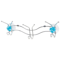 Купить Крючок на присосках "Бриллиант" (3 крючка) хром. (1/12) "Рыжий кот" W4220а