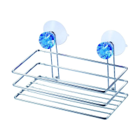 Купить Полка для ванной на присосках "Бриллиант" 25*11,5*4 см  хром. (1/12) "Рыжий кот" W2037