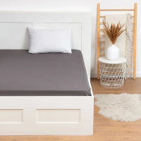 Купить Простыня на резинке "Этель" 160*200*25 см серый (бязь) (1) 9046015