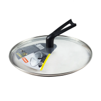 Купить Крышка стеклянная 26 см, ручка G-TYPE, металл. ободок, паровыпуск (1/8) "MALLONY"