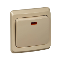 Купить Выключатель "Этюд" 1 кл. с индикатором 10а, кремовый (1/20/120) "SCHNEIDER"