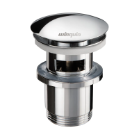 Купить Клапан донный "QUICK CLAC" латунный 1 1/4", D=63 мм, с переливом, L60 мм, укороч. (1/32) "WIRQUIN"