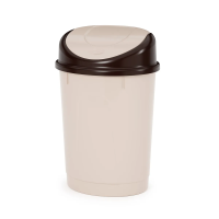 Купить Контейнер для мусора 12 л овальный с плавающей крышкой (бежевый) (1/6) "Альтернатива" м1549