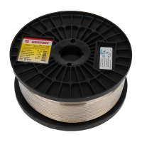 Купить Трос стальной в пвх оплетке 4 мм х 100 м, прозрачный (1/4) "REXANT" 09-5240