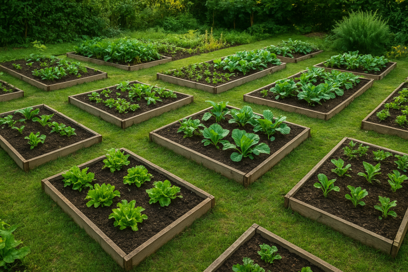 Как правильно расположить грядки на участке