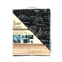 Купить Скатерть 150*180 см рогожка, версаль черный (1/20) "SONNET"