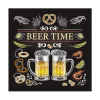 Купить Подставка под горячее дерев. "BEER TIME" 14*14 см (1/6/120) "Мультидом" мт18-11