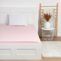 Купить Простыня на резинке "Этель" 180*200*25 см розовый (поплин) (1) 9241685