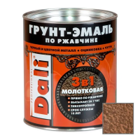Грунт- эмаль по ржавчине "DALI" 3 в 1 молотковая бронзовая  2 л (1/3) "Рогнеда"