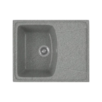 Купить Мойка для кухни врезная искусств. камень GRS-17K-309 с крылом 600*500 мм темно-серая (1)"GREENSTONE"