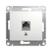 Купить Розетка компьютерная "GLOSSA" 1 местн. RJ45 (механизм) белый (1/10/160) "SCHNEIDER"
