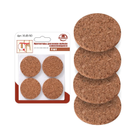 Купить Протекторы для мебели самокл. набор 4 шт. D-4,8 см, пробка (1/12/144) "Мультидом" VL45-50