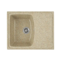 Купить Мойка для кухни врезная искусств. камень GRS-17K-302 с крылом 600*500 мм песочная (1) "GREENSTONE"