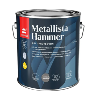 Краска по ржавчине  3 в 1 "METALLISTA HAMMER" молотковая серебристая 2,3 л (1/6) "Тиккурила"