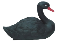 Купить Фигурка садовая пластм. Лебедь Черный 36,5х19х27,5см