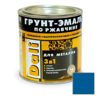 Грунт- эмаль по ржавчине "DALI"  3 в 1 синяя (RAL 5005)  0,75 л (1/6) "Рогнеда"