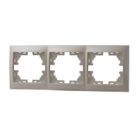 Купить Рамка "MIRA" 3-х местн. горизонтальная, жемчужно-белый (1/10/120) "LEZARD" 701-3000-148