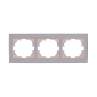 Купить Рамка "RAIN" 3-х местн. горизонтальная, белый (1/10/120) "LEZARD" 703-0202-148