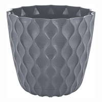 Купить Горшок для цветов "WAVE" D 145 мм/1,4 л (вулкан. серый) (1/10) "INGREEN" IG650110026