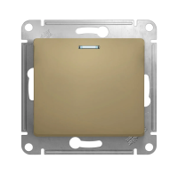 Купить Переключатель "GLOSSA" 1 кл. с индикатором (механизм) 10а, титан (1/20/160) "SCHNEIDER"